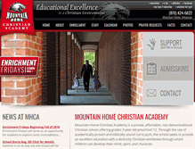Tablet Screenshot of mountainhomechristianacademy.com